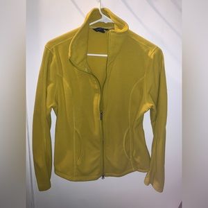 yellow zip-up jacket